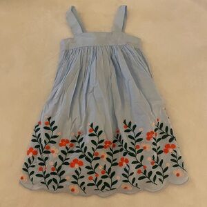 Janie and Jack light blue floral babydoll dress size 3 NWT